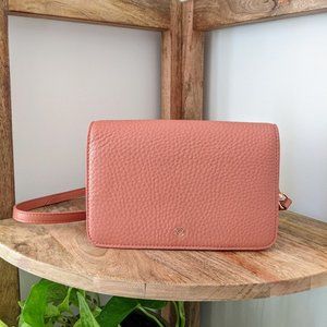 Dagne Dover Andra Small Pink Leather Crossbody Purse Bag